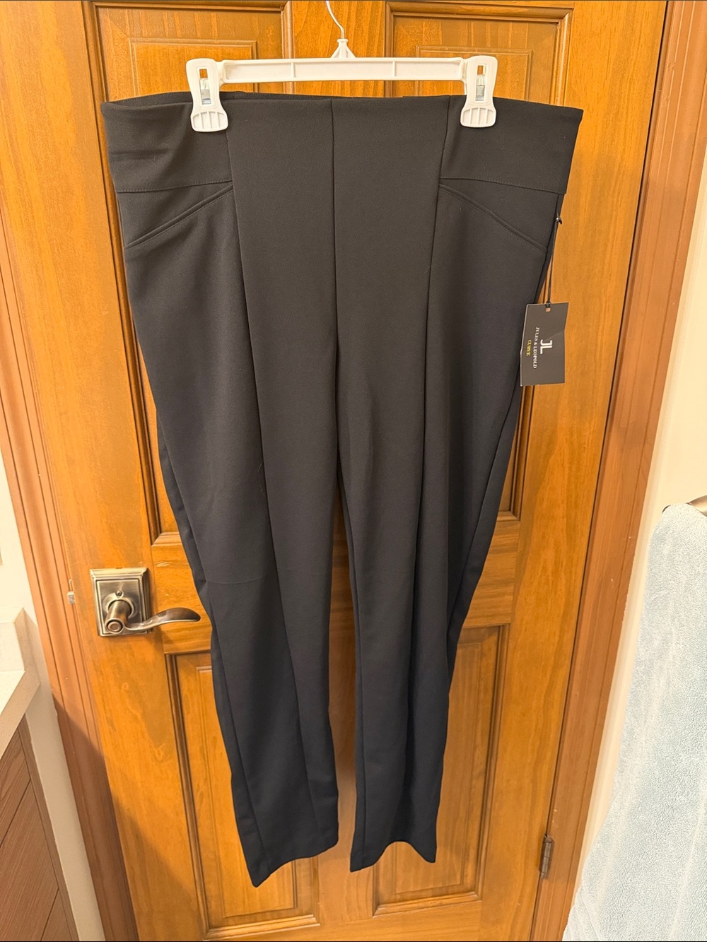 NWT 1X Jules & Leopold Black Slim Pull-On Dress Pants